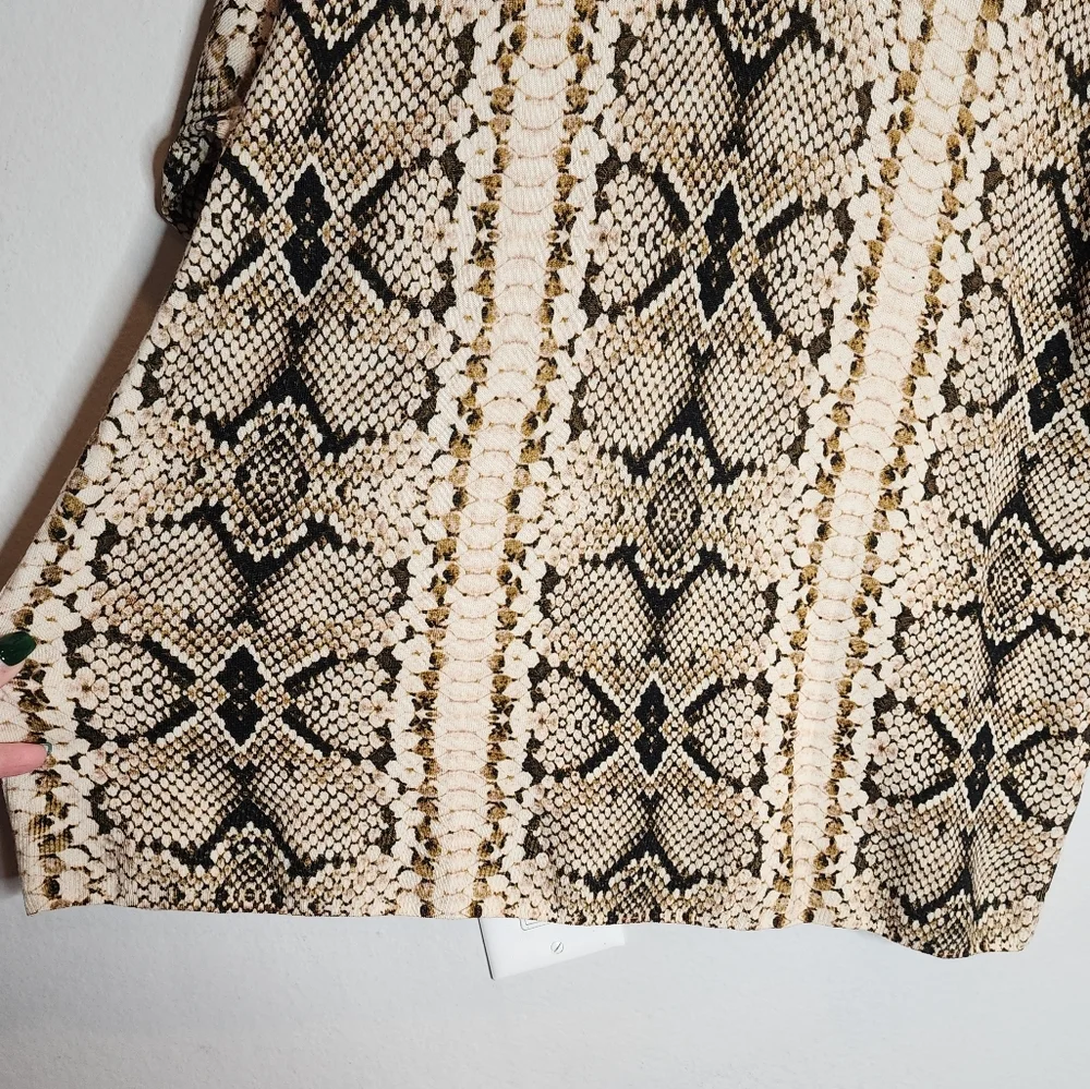 J. Crew Merino Wool Tippi Snakeskin Print‎ Sweater Size 2X
